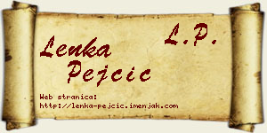 Lenka Pejčić vizit kartica